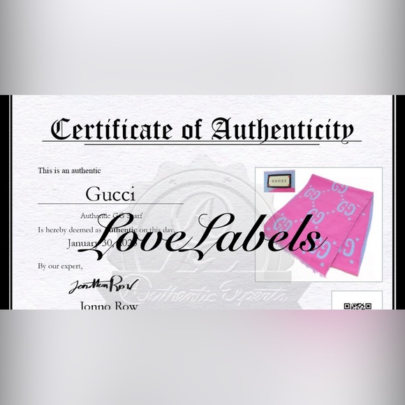 GUCCI Pink Jumbo GG Scarf w COA - Picture 7 of 7